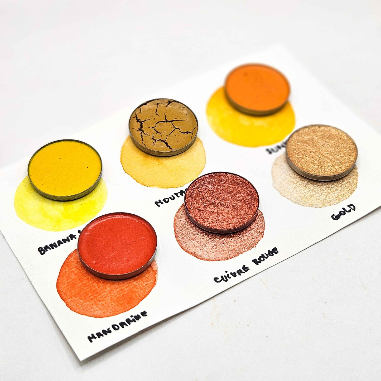 AQUARELLES ARTISANALES - JAUNES ET ORANGES