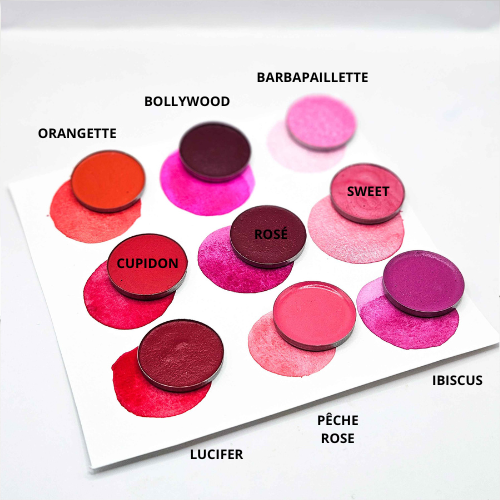 AQUARELLES ARTISANALES - ROUGE et ROSE