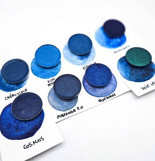 AQUARELLES ARTISANALES - BLEU