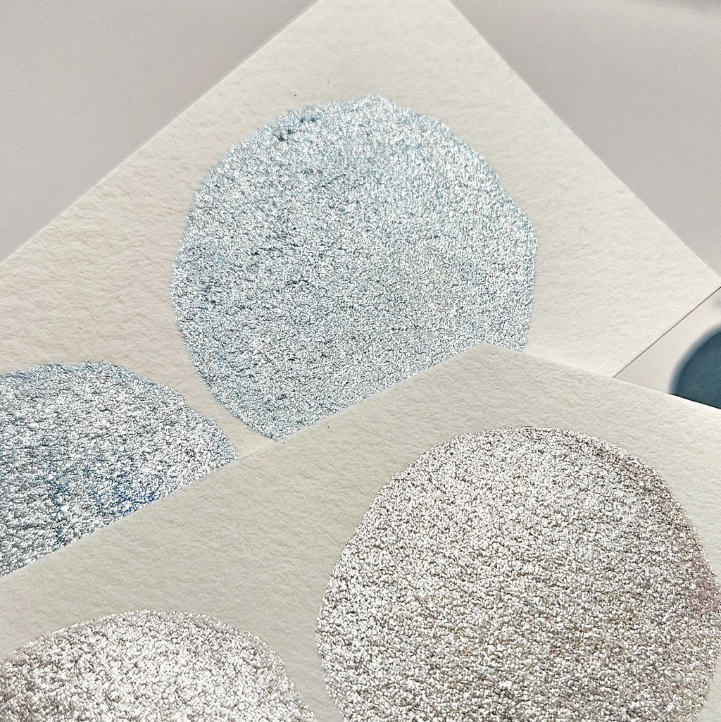 SET - Eclats d'hiver de 3 aquarelles artisanles