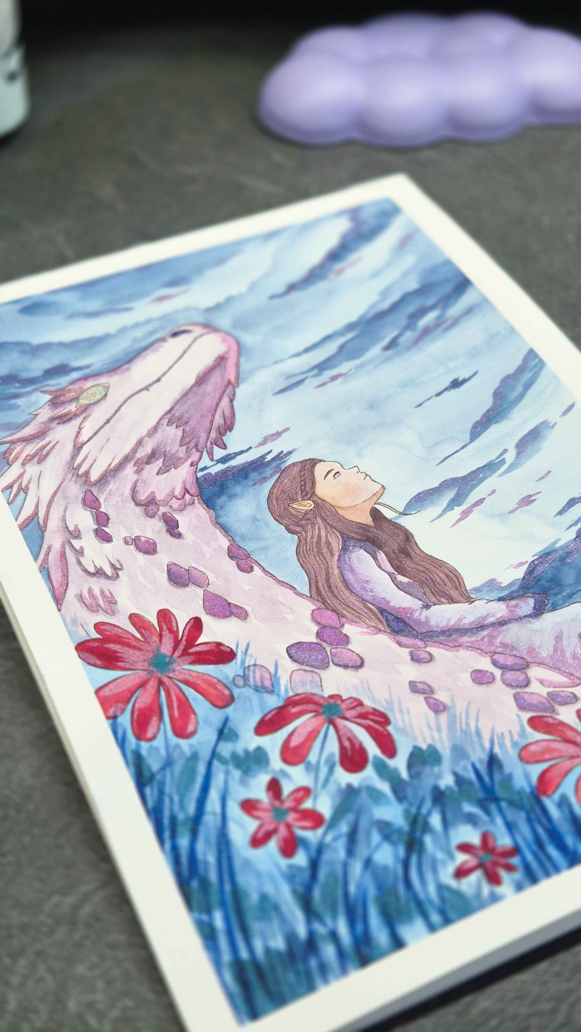 FRAMBOISIERE - AQUARELLE ARTISANALE BRILLANTE