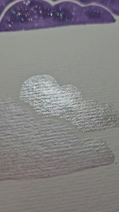 Aquarelle pailletée - STERLING SILVER 0120