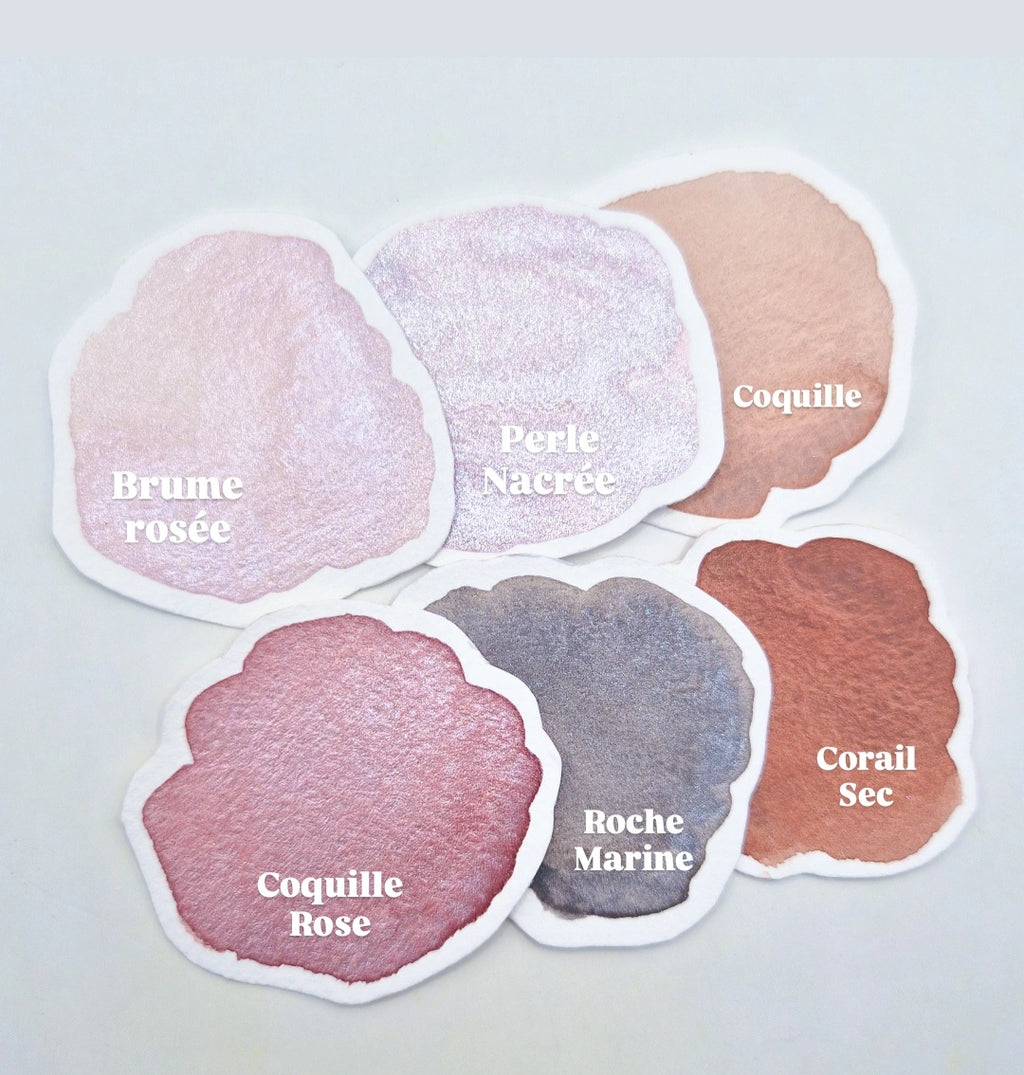 Aquarelles Artisanales - Coquillage et perle