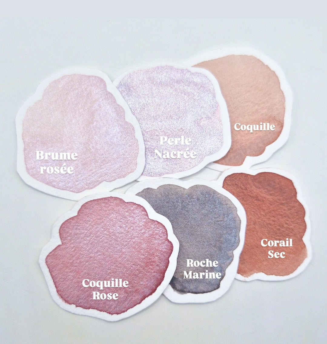 Aquarelles Artisanales - Coquillage et perle